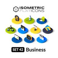 Isometric flat icons set 42 N2