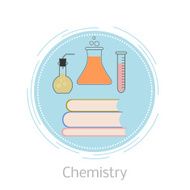 Flat chemistry icons Design elements for mobile Vector illustration N2