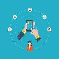 Find people in a mobile application