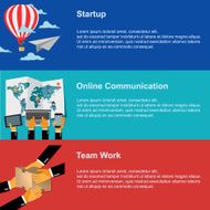srartup online communication team work vector web design N2