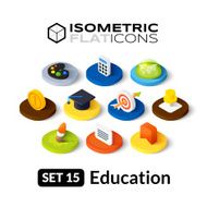 Isometric flat icons set 15 N2