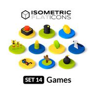 Isometric flat icons set 14