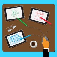web design graphic vector illustration in flat style