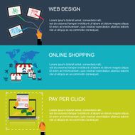 web design online shopping pay per click concept