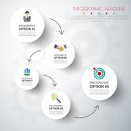 Circle infographics with icons set N2