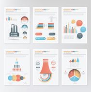 Industry flyer concept info graphic design clean vector