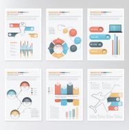 Business flyer concept info graphic design clean vector N2