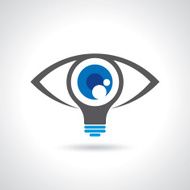 Vision and ideas sign eye icon light bulb symbol N3
