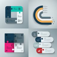 infographics set presentation and round chart Business concept N2