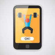 weightlifting flat icon with long shadow eps10 N4