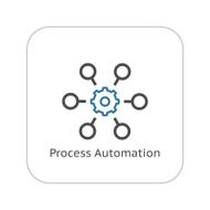 Process Automation Icon Business Concept Flat Design N2