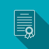 certificate with badge icon N4