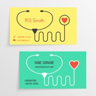 doctor card template with stethoscope icon N2