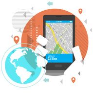 Explore map by smartphone