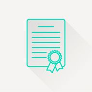 certificate with badge icon N5