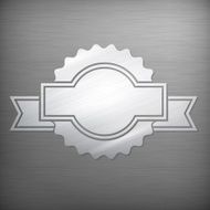 Metallic award sign on grey N2
