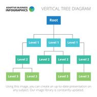 Vertical tree diagram template 1