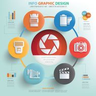 Photography concept info graphic design clean vector N3
