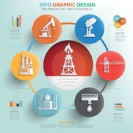 Oil industry factory concept info graphic design clean vector
