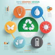 Ecology concept info graphic design clean vector N2