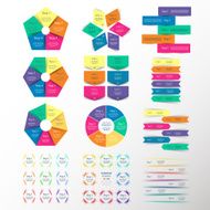 Collection of infographic templates for business N9