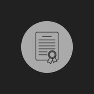 certificate with badge icon N6