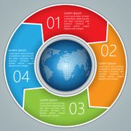 Colorful Circle Arrows Infographic Elements 4 Options N2