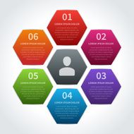 Vector paper lines and numbers design template N3