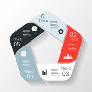 Modern vector info graphic for business project N89