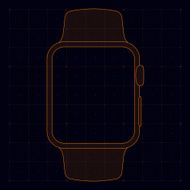 Watch vector template in futuristic ui style