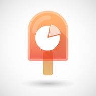 Ice cream icon with a pie chart N2