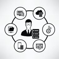 Admin info graphic design clean vector N2