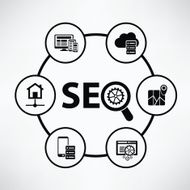 SEO info graphic design clean vector N2