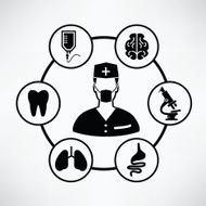 Medical info graphic design clean vector N3