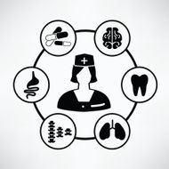 Medical info graphic design clean vector N4