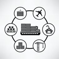 Shipping info graphic design clean vector