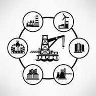 Industry info graphic design clean vector