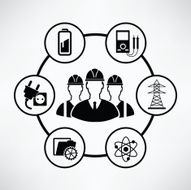 Team Electricity info graphic design clean vector