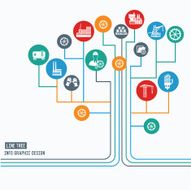 Industry info graphic design on white background vector