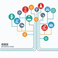 Industry info graphic design on white background vector N3