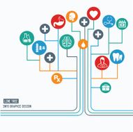 Healthy info graphic design on white background vector N2