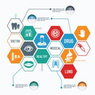 Medical info graphic design on white background vector N2