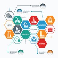 Industry info graphic design on white background vector N4