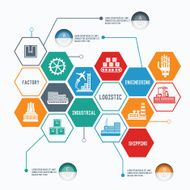 Shipping info graphic design on white background vector