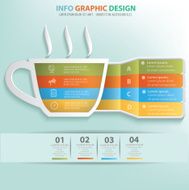 Coffee info graphic design clean vector
