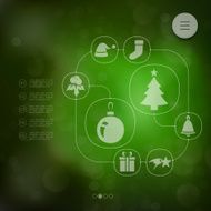 Christmas infographic with unfocused background N8