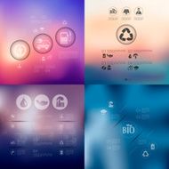 ecology infographic with unfocused background N7