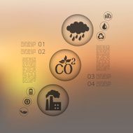 ecology infographic with unfocused background N14