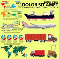 Info Graphic on transportation By vehicles of various types