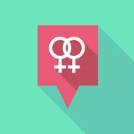 Tooltip icon with a lesbian sign